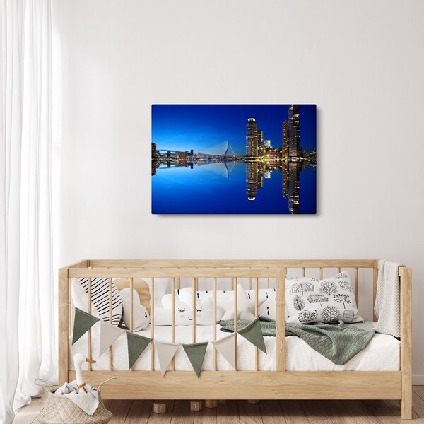Slika - noćni Rotterdam (90x60 cm)