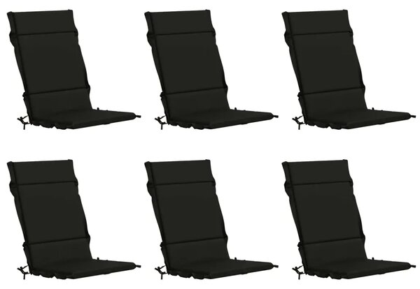 Jastuk za stolac s visokim naslonom GEMERT 6 kom. - Crna (melange) 120 x 50 x 3 cm 6