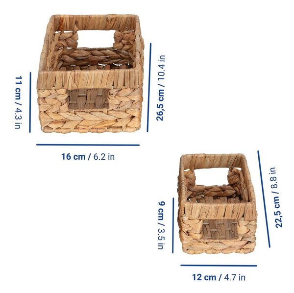 Košare u setu 2 kom od vodenog zumbula 16x26x11 cm Cynthia – Wenko