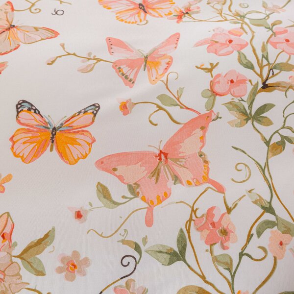Posteljina od mikrovlakana ORANGE BUTTERFLY bijela Dimenzije posteljine: 70 x 80 cm | 140 x 200 cm