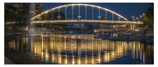 Slika mosta s fontanom (120x50 cm)