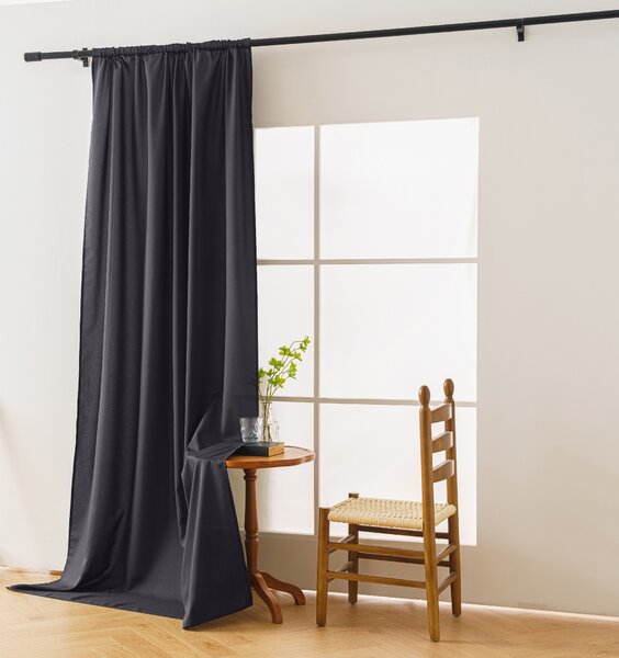 Zavjesa OXFORD LIGHT 140x250 cm, tamno siva Sistem za vješanje: Traka za nabiranje