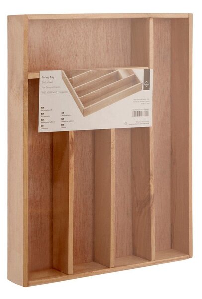 Drveni organizator pribora u prirodnoj boji 30 x 38 cm – Premier Housewares