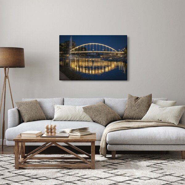 Slika mosta s fontanom (90x60 cm)