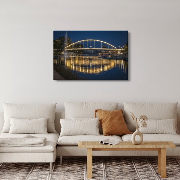Slika mosta s fontanom (90x60 cm)