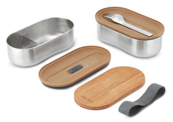 Kutija za ručak 2 kom s pregradama Bento – Black + Blum