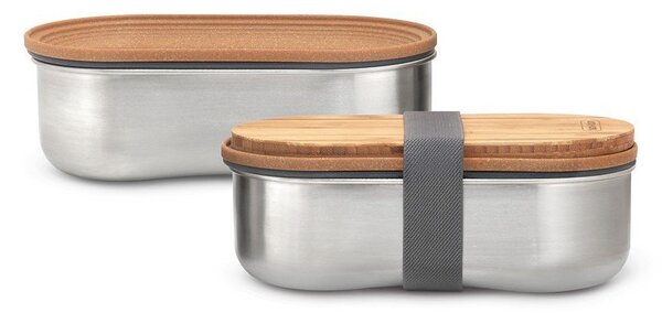 Kutija za ručak 2 kom s pregradama Bento – Black + Blum