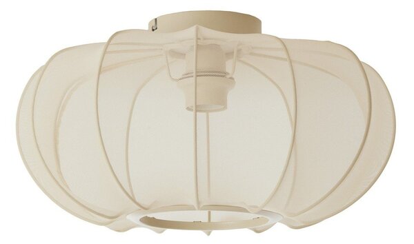 Krem stropna svjetiljka s tekstilnim sjenilom ø 40 cm Plumalia – Light & Living