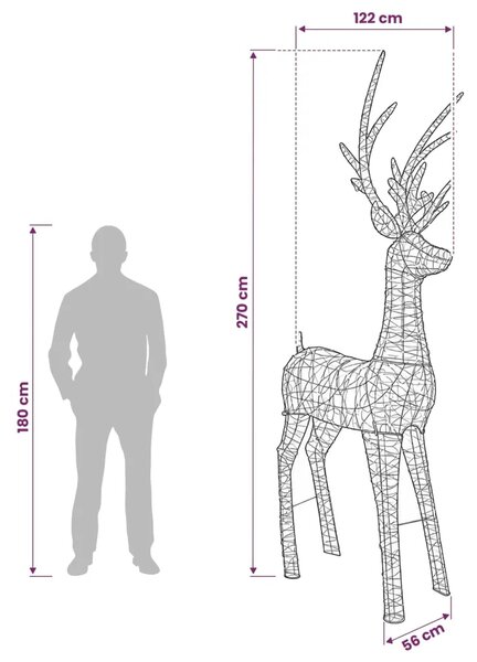 Božićna LED figura soba 1000 LED lampica Hladno bijela - Hladna bijela