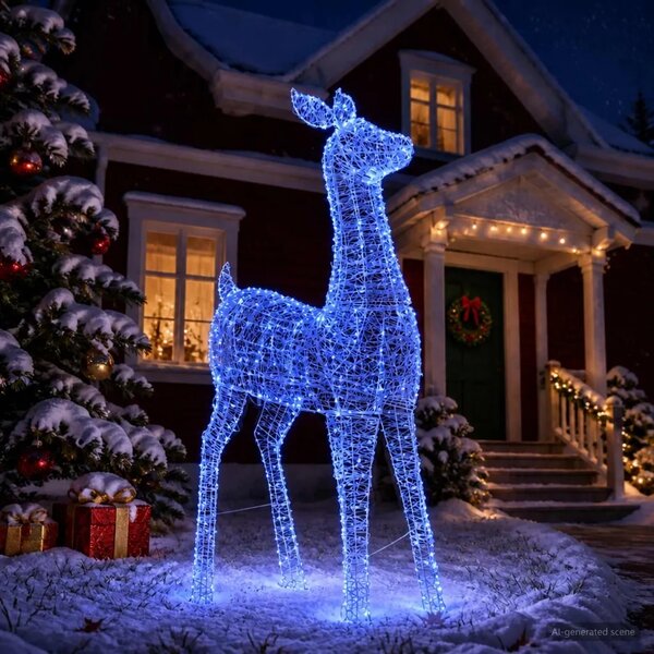 Božićna LED figura soba LOVIISA 900 LED lampica Plava - Plava