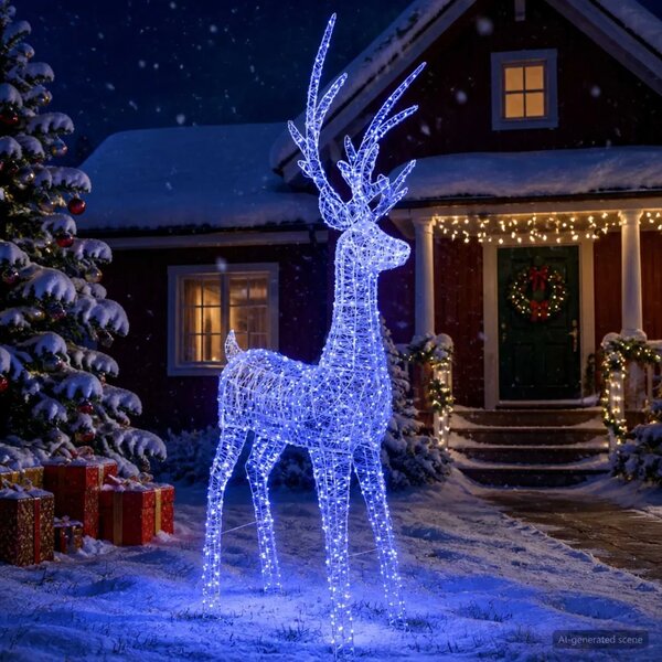 Božićna LED figura soba 1000 LED lampica Plava - Plava