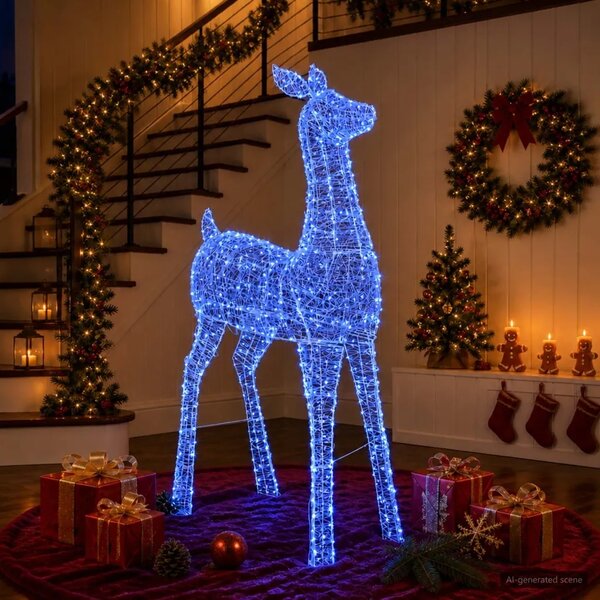 Božićna LED figura soba LOVIISA 900 LED lampica Plava - Plava