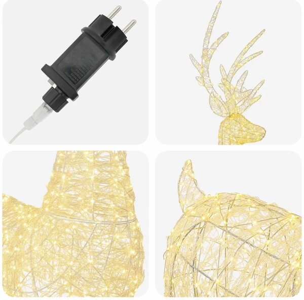 Božićna LED figura soba 1000 LED lampica Topla bijela - Topla bijela