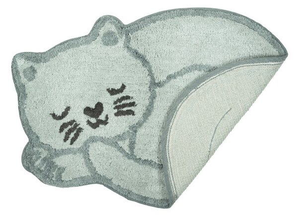 Svijetlo plavi pamučan dječji tepih 43x60 cm Sleeping Cat – Sass & Belle