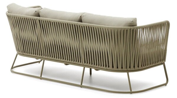Kaki zelena željezna vrtna sofa Saconca – Kave Home