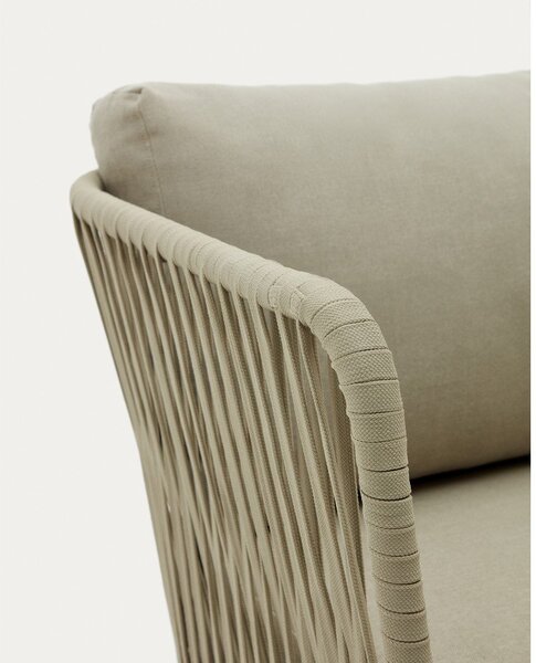 Kaki zelena željezna vrtna sofa Saconca – Kave Home