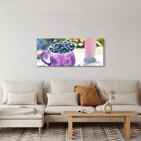 Slika - borovnice u šalici (120x50 cm)