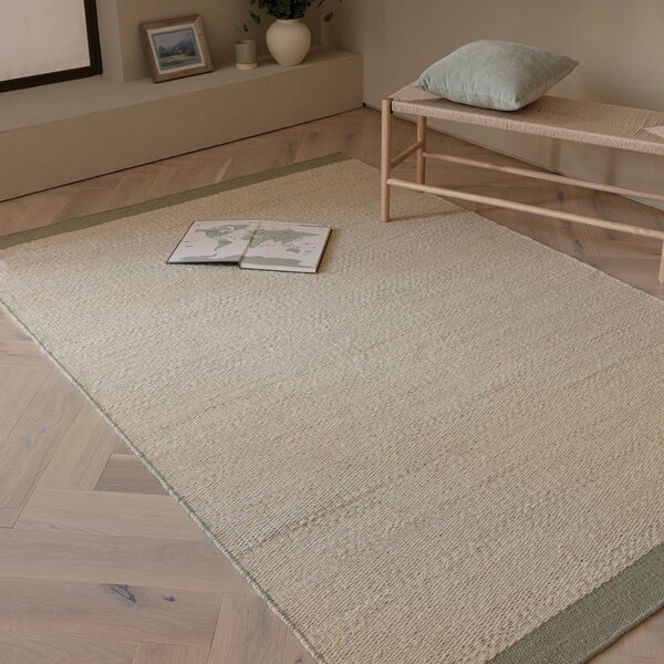 Krem/kadulja zeleni ručno rađen vunen tepih 160x230 cm Lima Sage – Asiatic Carpets