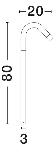 GLEAM STAJAĆA LAMPA LED 3000K 183lm IP65 CRNA NL9030847