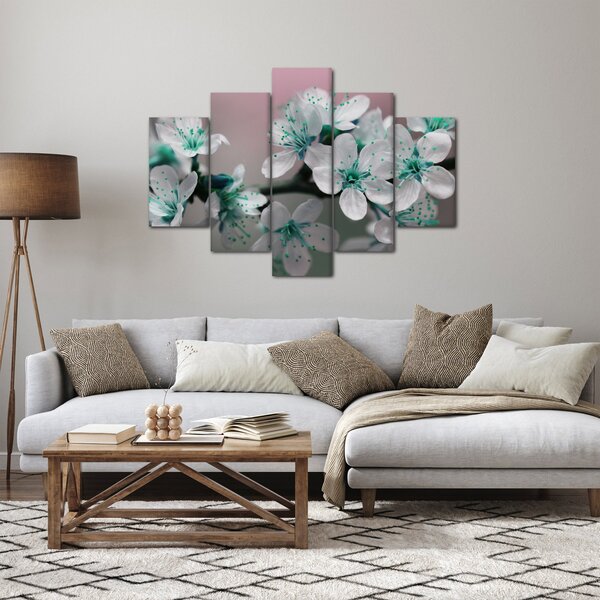 Slika cvijeta - tirkizni (150x105 cm)