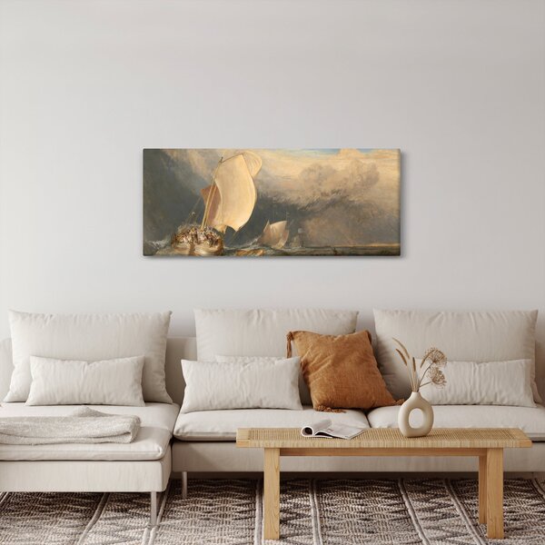Slika - William Turner, Fishing Boats with Hucksters Bargaining for Fish, reprodukcije (120x50 cm)