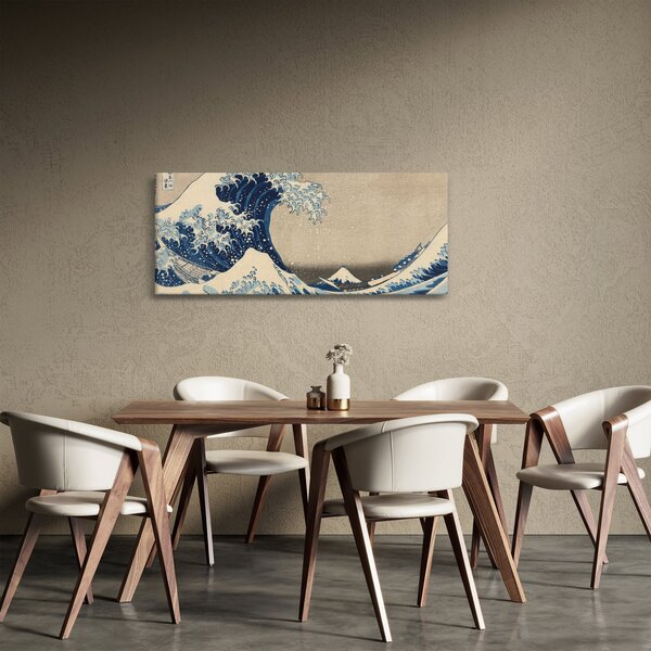 Slika - Katsushika Hokusai, Under the Wave off Kanagawa, reprodukcije (120x50 cm)