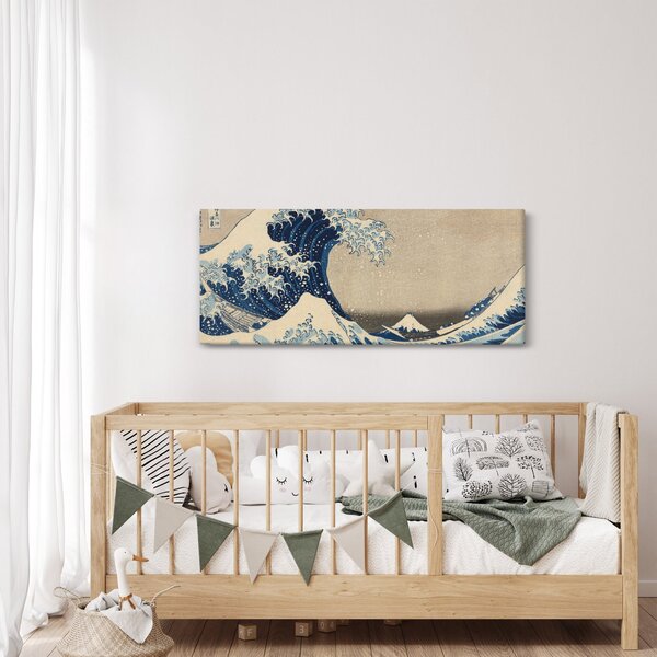 Slika - Katsushika Hokusai, Under the Wave off Kanagawa, reprodukcije (120x50 cm)
