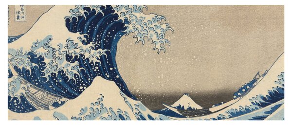 Slika - Katsushika Hokusai, Under the Wave off Kanagawa, reprodukcije (120x50 cm)