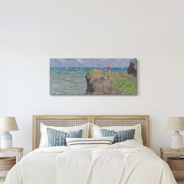 Slika - Claude Monet, Cliff Walk at Pourville, reprodukcije (120x50 cm)