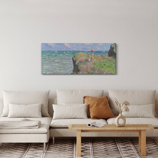 Slika - Claude Monet, Cliff Walk at Pourville, reprodukcije (120x50 cm)