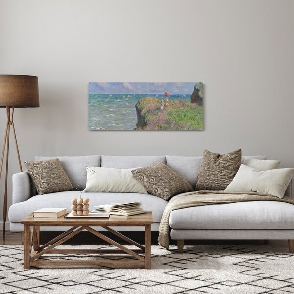 Slika - Claude Monet, Cliff Walk at Pourville, reprodukcije (120x50 cm)