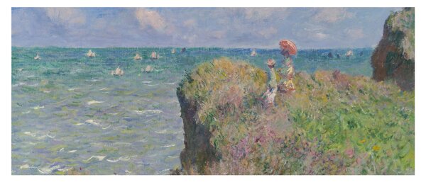 Slika - Claude Monet, Cliff Walk at Pourville, reprodukcije (120x50 cm)