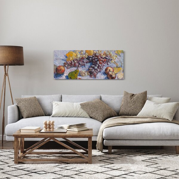 Slika - Vincent van Gogh, Grapes, Lemons, Pears, and Apples, reprodukcije (120x50 cm)