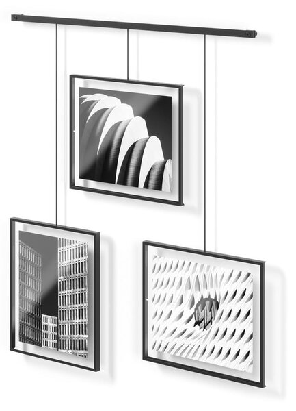Crni metalni viseći okviri u setu 3 kom 73x82 cm Exhibit – Umbra