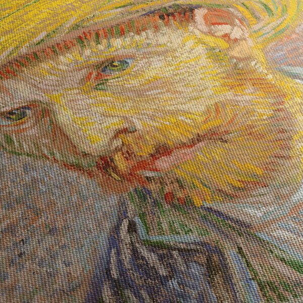 Slika - Vincent van Gogh, Self-Portrait with a Straw Hat (The Potato Peeler), reprodukcije (120x50 cm)