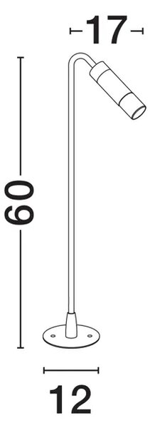 AETHER STAJAĆA LAMPA LED 3000K 71lm IP65 CRNA NL9030848