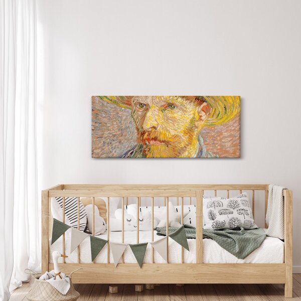 Slika - Vincent van Gogh, Self-Portrait with a Straw Hat (The Potato Peeler), reprodukcije (120x50 cm)