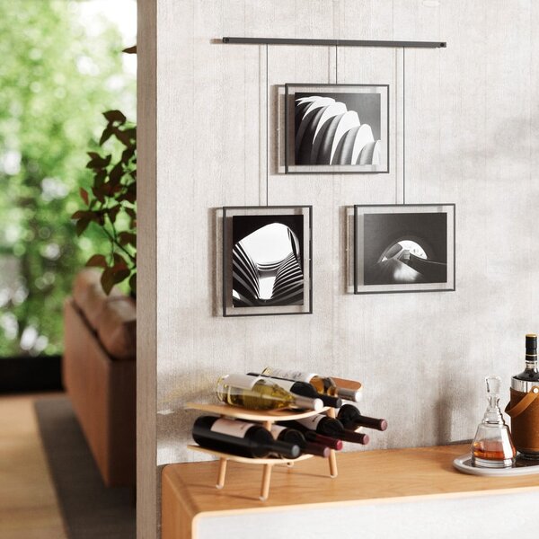 Crni metalni viseći okviri u setu 3 kom 73x82 cm Exhibit – Umbra