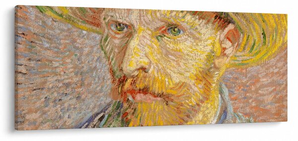 Slika - Vincent van Gogh, Self-Portrait with a Straw Hat (The Potato Peeler), reprodukcije (120x50 cm)