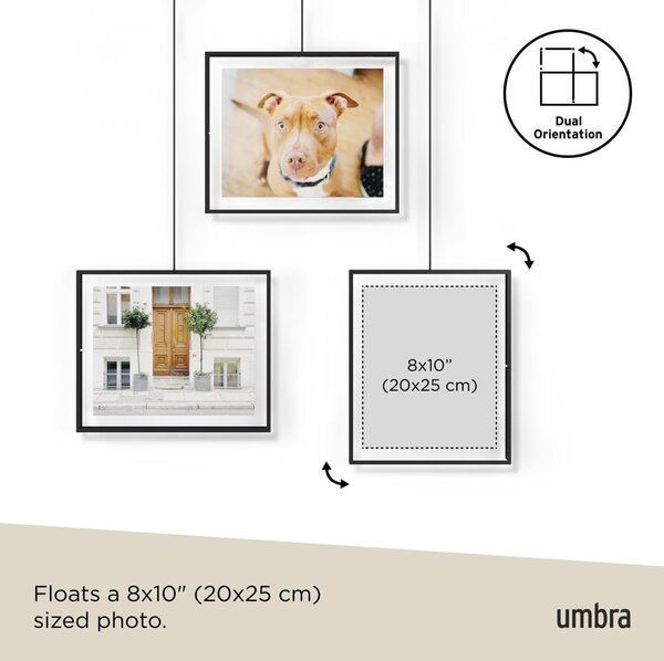 Crni metalni viseći okviri u setu 3 kom 73x82 cm Exhibit – Umbra