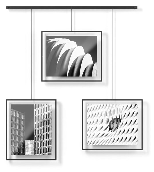 Crni metalni viseći okviri u setu 3 kom 73x82 cm Exhibit – Umbra