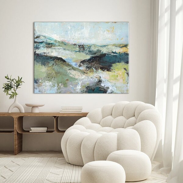 Slika s ručno oslikanim elementima 118x90 cm Green Mountain – Malerifabrikken