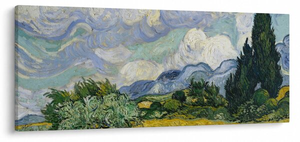 Slika - Vincent van Gogh, Wheat Field with Cypresses, reprodukcije (120x50 cm)
