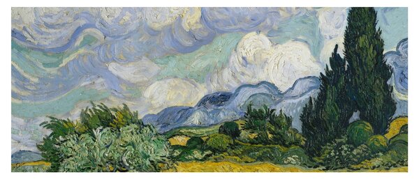 Slika - Vincent van Gogh, Wheat Field with Cypresses, reprodukcije (120x50 cm)