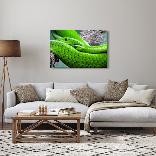 Slika zelenih zmija (90x60 cm)