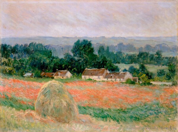 Reprodukcija Haystack at Giverny, 1886, Claude Monet