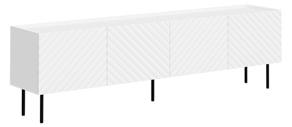 TV stol Charlotte U104Bijela, Crna, 200x59x40cm