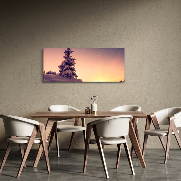 Slika snježnog stabla na livadi (120x50 cm)