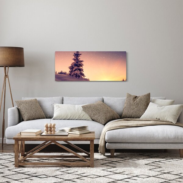 Slika snježnog stabla na livadi (120x50 cm)