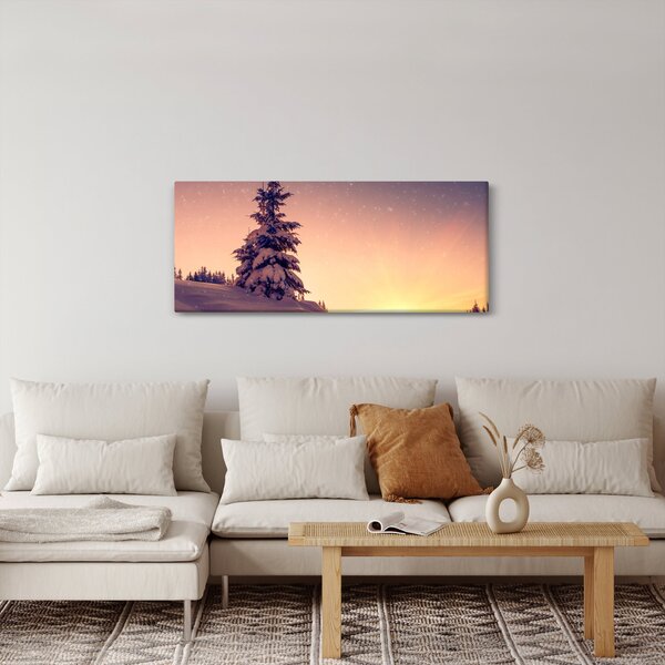 Slika snježnog stabla na livadi (120x50 cm)